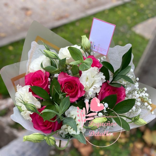 Ramo de Rosas y Lisianthus