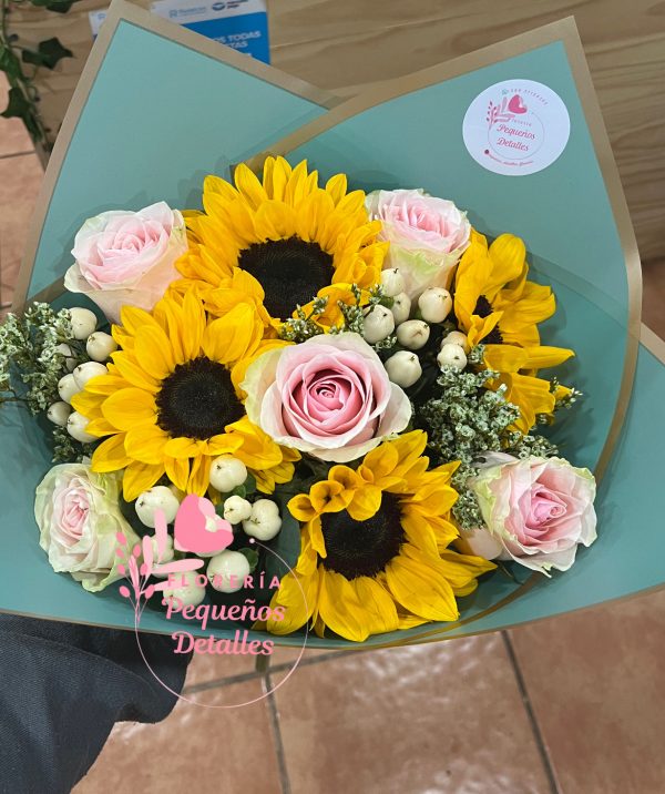Ramo de rosas/girasoles - Imagen 3