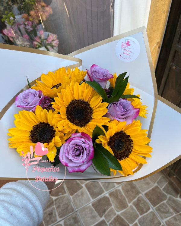 Ramo de rosas/girasoles - Imagen 6