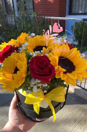 Box  Circular Rosas/Girasoles