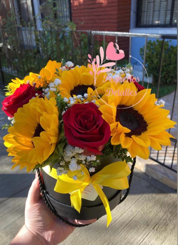 Box  Circular Rosas/Girasoles