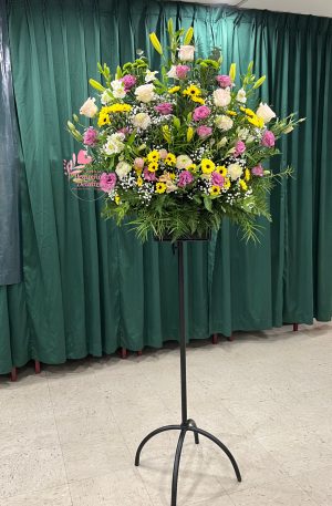 Arreglo floral  en pedestal